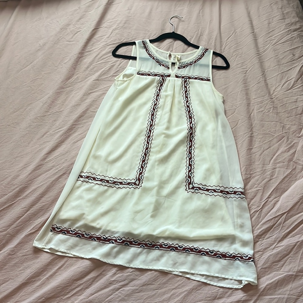 Jesse & J Sheer White Summer Dress; Size S